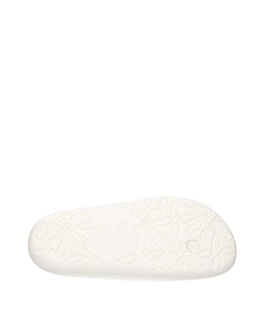 Loewe White Infradito Bubble Uomo Gomma Bianco