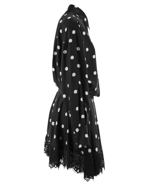Robe chemise Spxbosso en soie avec empiècements en dentelle Sportmax en coloris Black