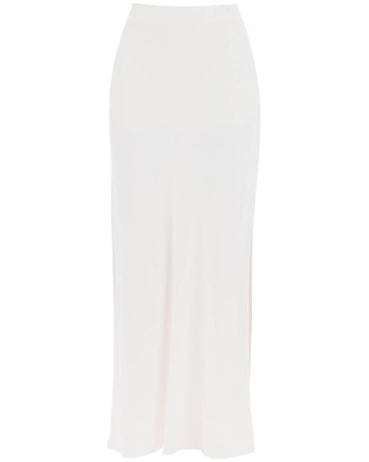 Maxi Jupe avec biais fluide Brunello Cucinelli en coloris White