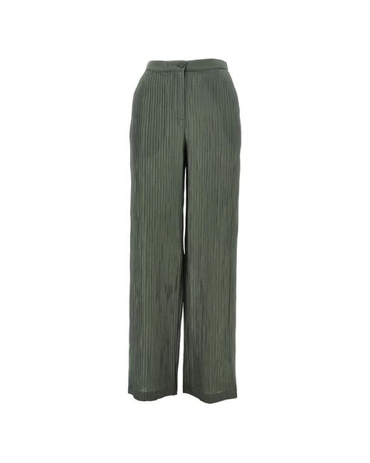 Emporio Armani Green Crepe Trousers