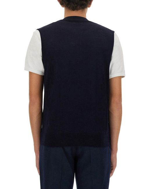 Ballantyne Blue V-Neck Vest for men