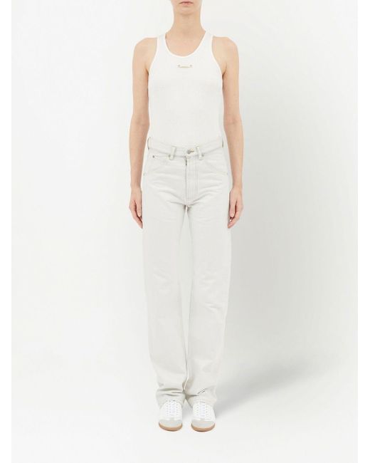 Maison Margiela White Skinny Denim Cotton Jeans