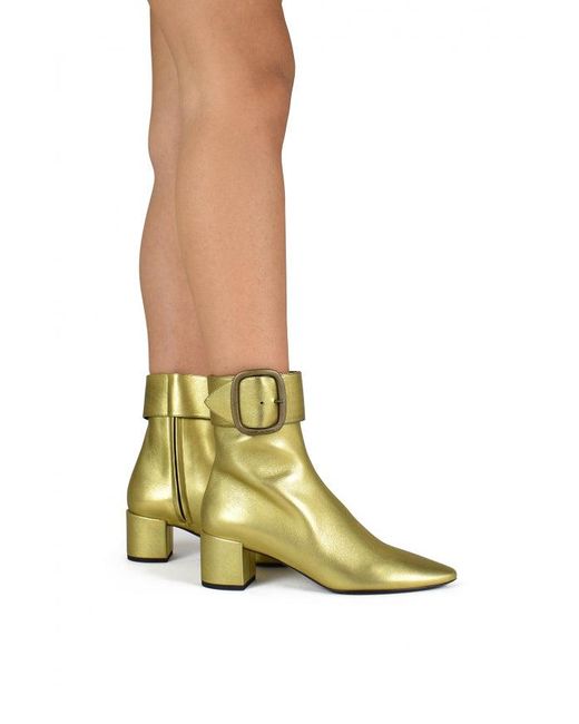 Saint Laurent Green Joplin 50 Ankle Boots