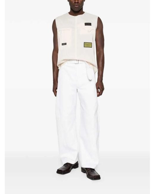 MM6 by Maison Margiela Natural Vest With Logo Patch