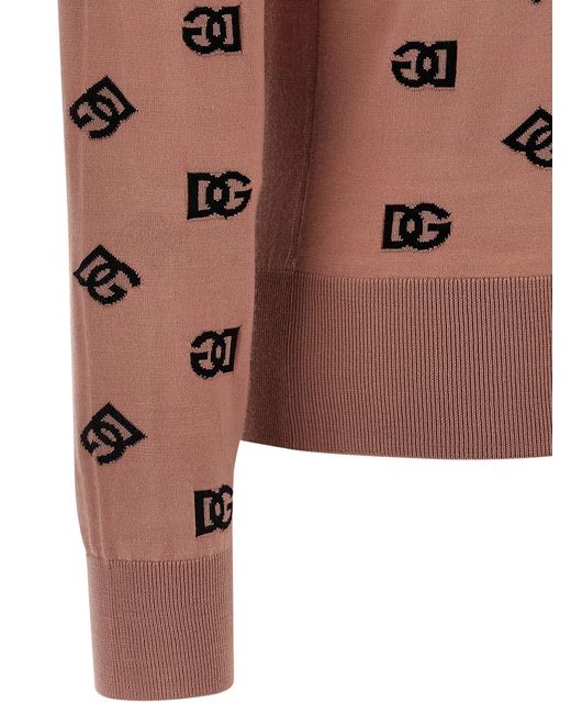 Cárdigan con logo estampado Dolce & Gabbana de color Pink