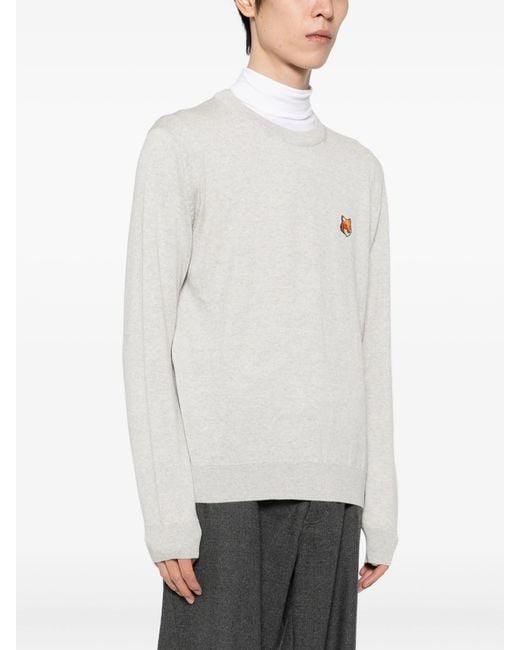 Maison Kitsuné White Fox Head Merino Regular Jumper