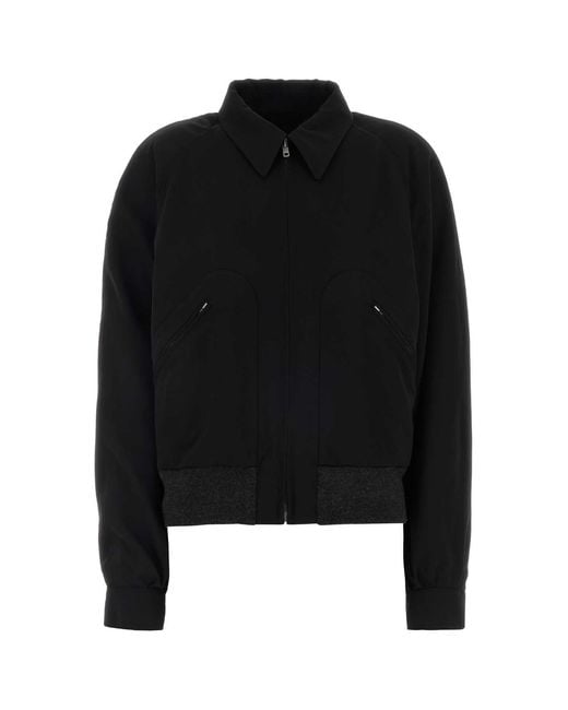 Maison Margiela Black Wool Bomber Jacket