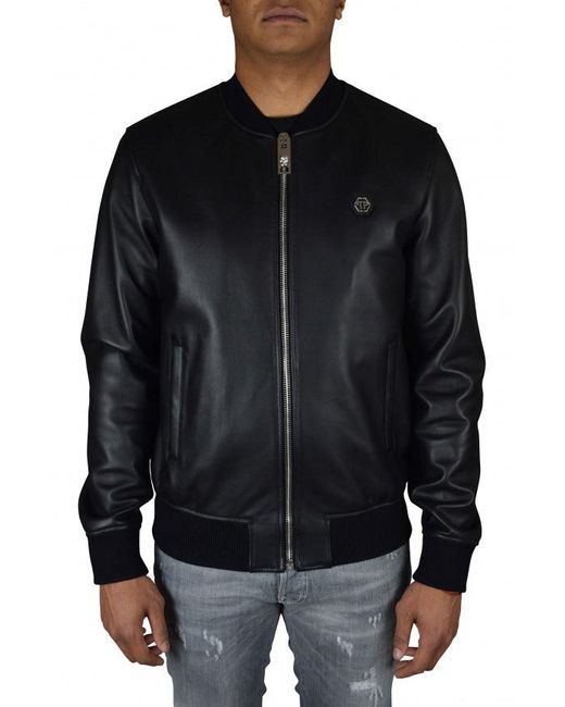 Philipp Plein Black Bomber Jacket for men