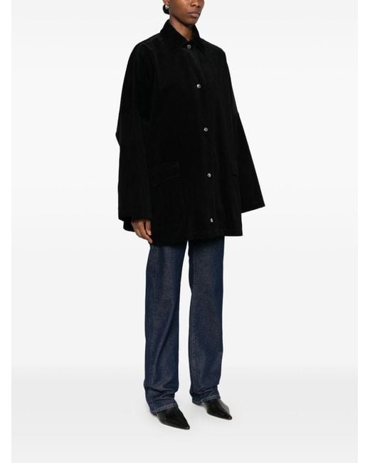Totême Black Cotton Overshirt Jacket