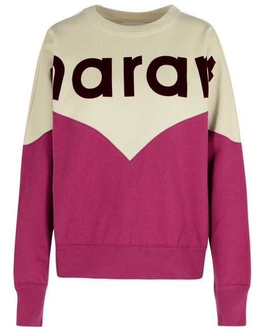 Isabel Marant Pink 'Houston' Sweatshirt in einer Trauben- und Augen -Baumwollmischung