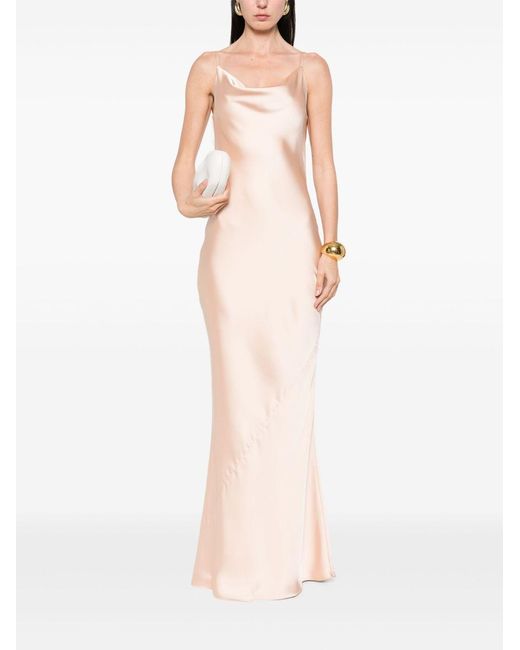 Norma Kamali Pink Maria Slip Gown Dress