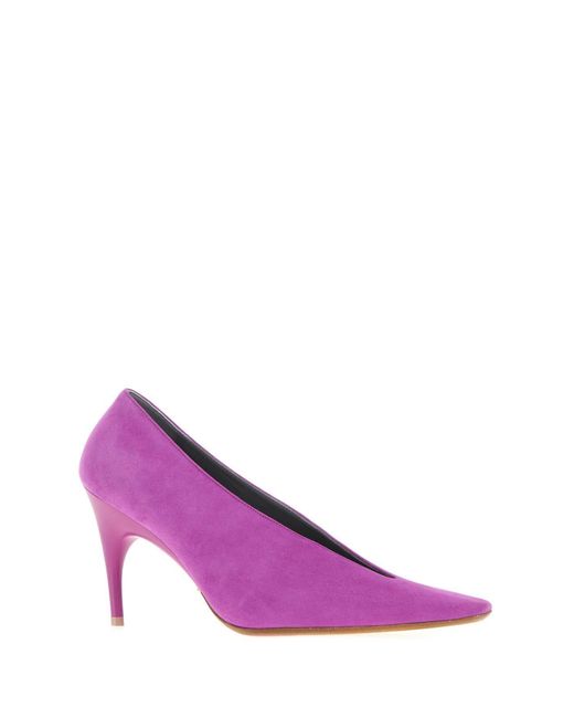 Balenciaga Purple Slip On Pumps