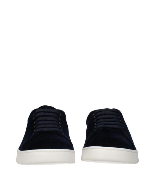 Prada Black Sneakers Velvet/Baltic for men