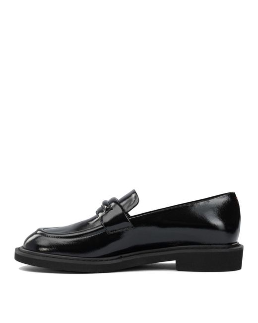 Halmanera Black Glossy Leather Loafers Loafers & Slippers