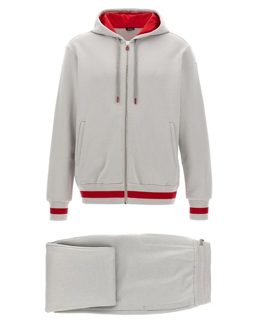 Chándal de algodón Kiton de hombre de color Gray