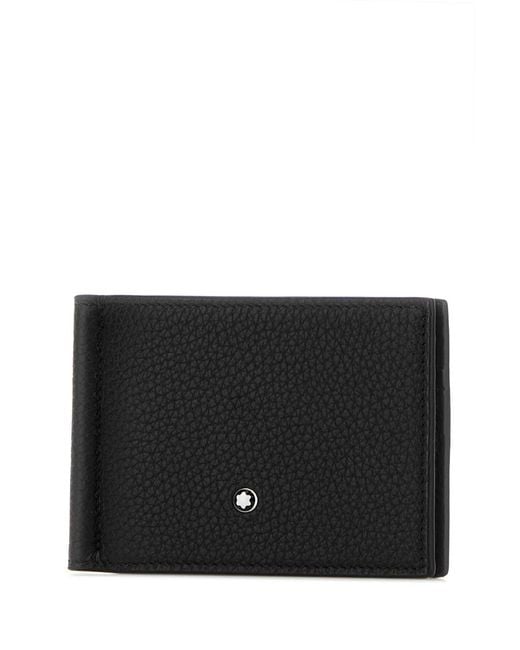Montblanc Black Leather Card Holder for men