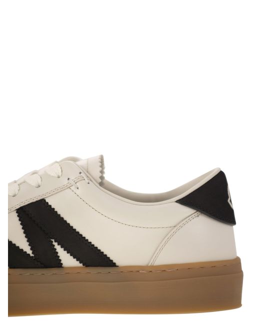 Moncler Monaco2 Leder und Nubuck -Turnschuhe. in Multicolor für Herren