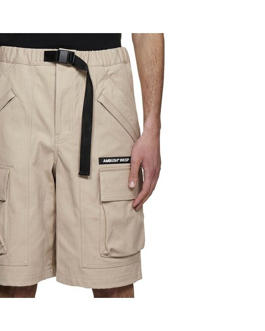 Ambush Natural Cotton Bermuda Shorts for men