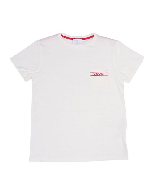 Gucci White J S/S T Shirt Ctn Jersey