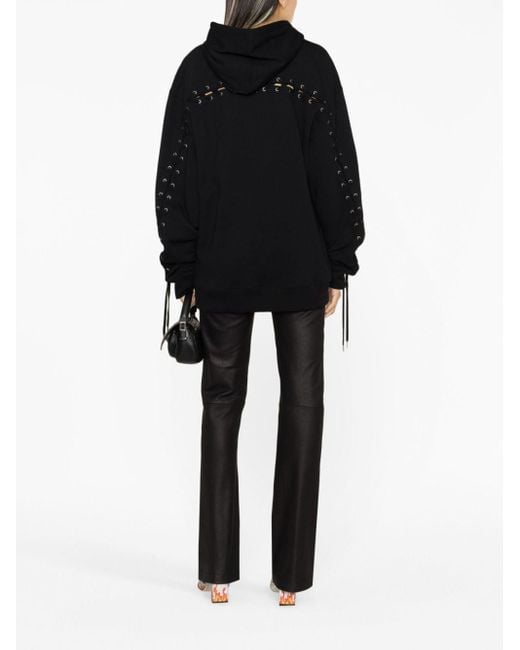 Jean Paul Gaultier Black Logo Cotton Hoodie