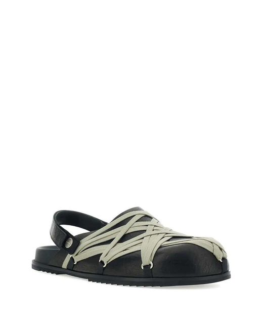 Rick Owens White Temple Megalace Mules