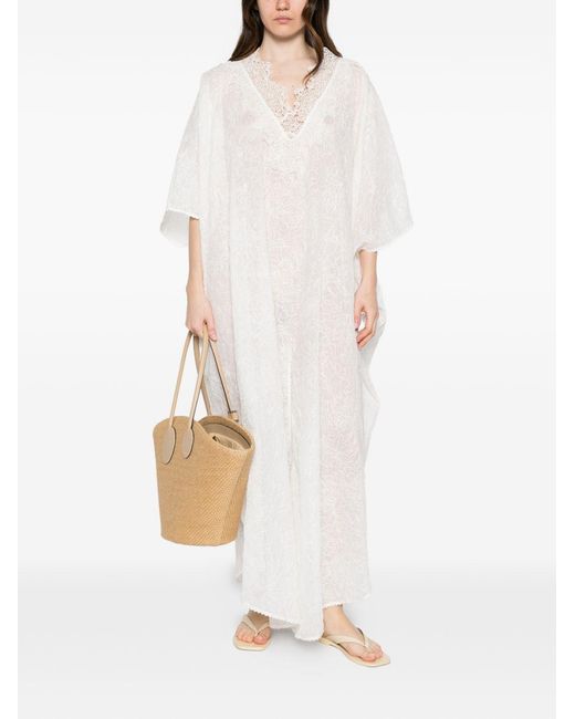 Ermanno Scervino White Long Kaftan