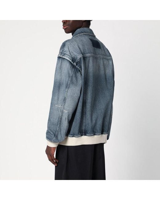 Golden Goose Deluxe Brand Blue Bomber Washed Effect