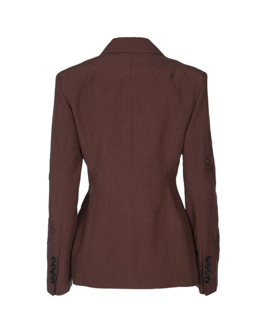 ERMANNO FIRENZE Brown Blazer Doppiopetto