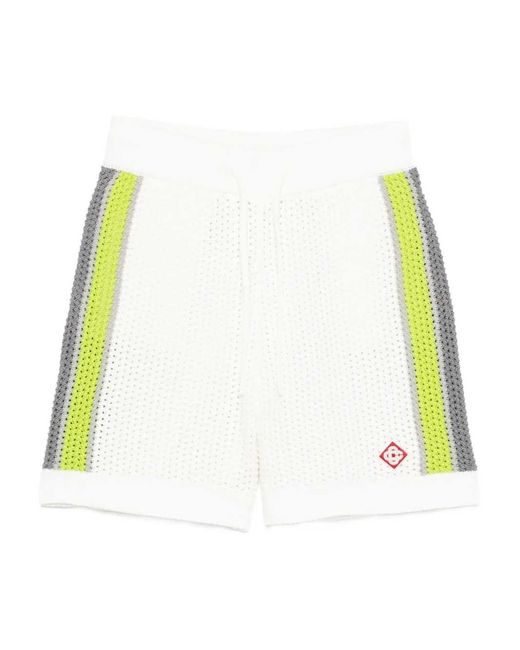 Casablanca White Striped Shorts