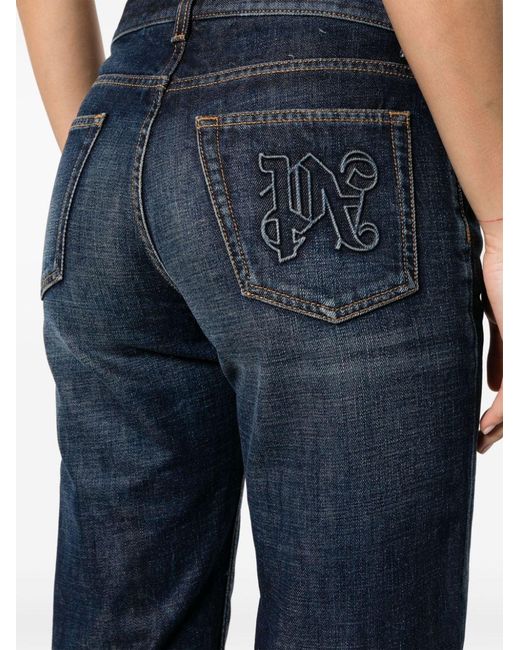 Palm Angels Blue Straight Leg Denim Jeans