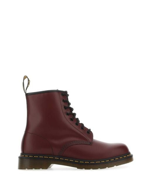 Dr. Martens Purple Burgundy Leather 1460 Ankle Boots