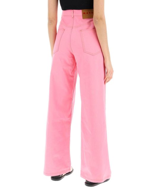 Jeans de mezclilla de peso ligero de Marni de color Pink