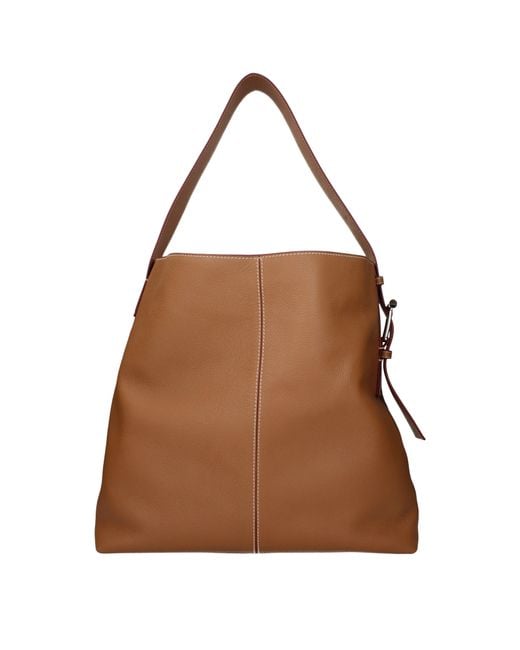 McQueen Brown Alexander Mc Queen T Bar Shoulder Bag Leather