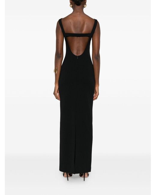 Solace London Black Imogen Long Dress