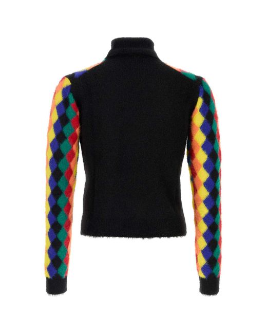 Loewe Blue Nylon Knit Crewneck Sweater for men