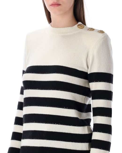 Balmain Blue Pullover Beige