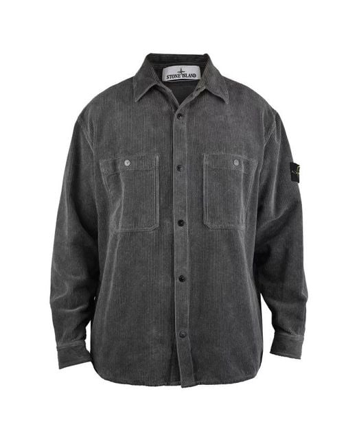 Stone Island Gray Shirt Jacket