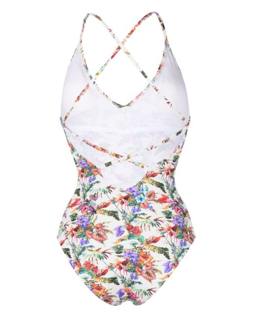 Anjuna White Mara Printed One Piece Swimsuit
