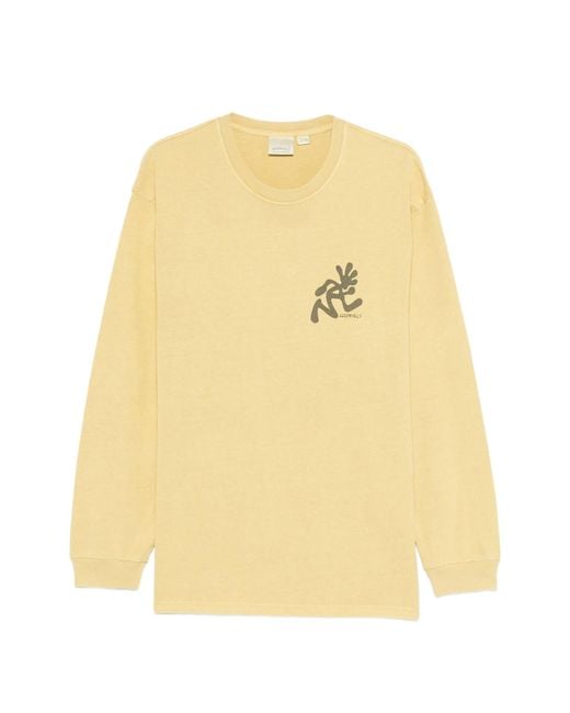 Gramicci Yellow Running L/S Tee Pigment Dyed