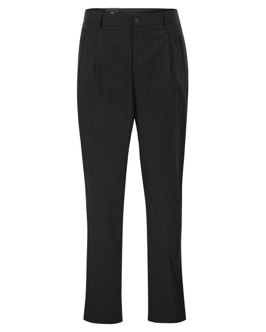 PT Torino Black Active Stretch Technical Cotton Trousers