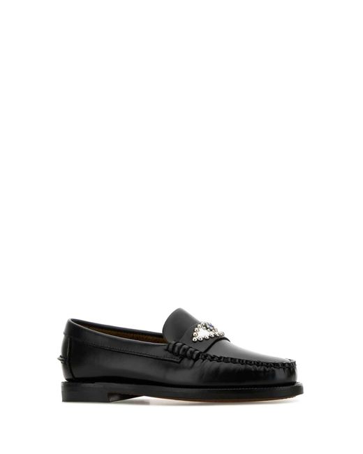 Sebago Black Leather Classic Dan Eye Loafers