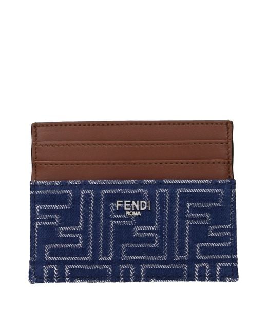 Fendi Blue Document Holder/ Fabric
