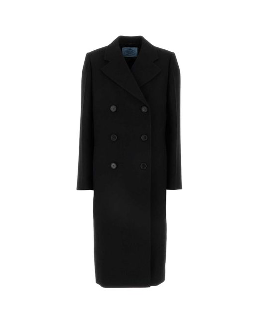Prada Black Virgin Wool Coat