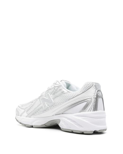 New Balance White U740 Mesh Sneakers