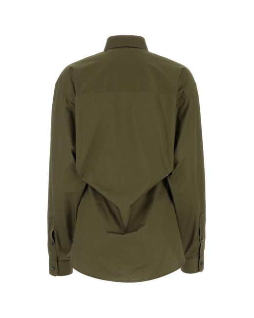 DARKPARK Green Army Poplin Anne Shirt
