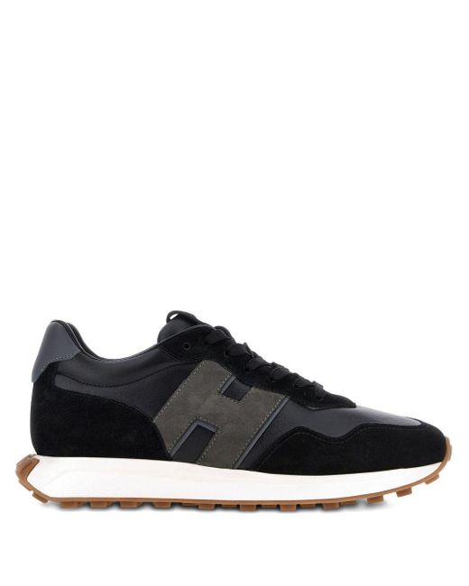 Hogan Black Flache Schuhe schwarz