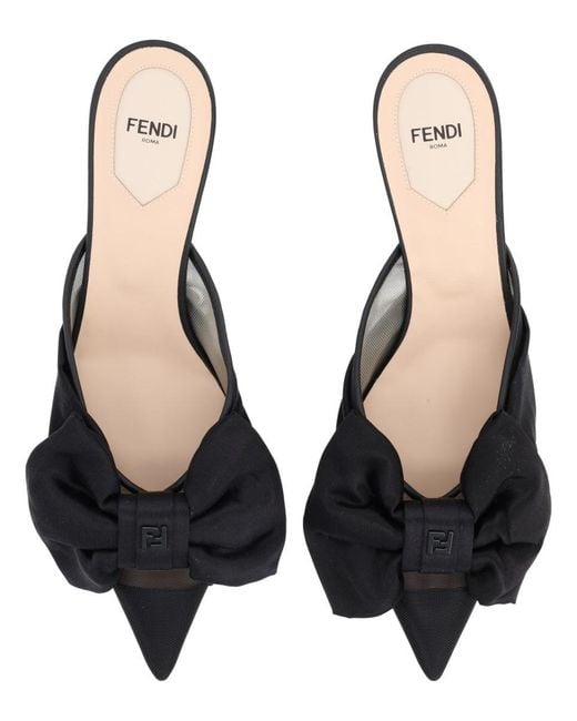 Fendi Black Sabot "Colibrì"