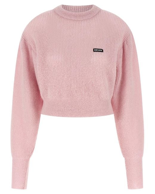 ROTATE BIRGER CHRISTENSEN Roteer Birger Christensen 'knit Puff' Trui in het Pink