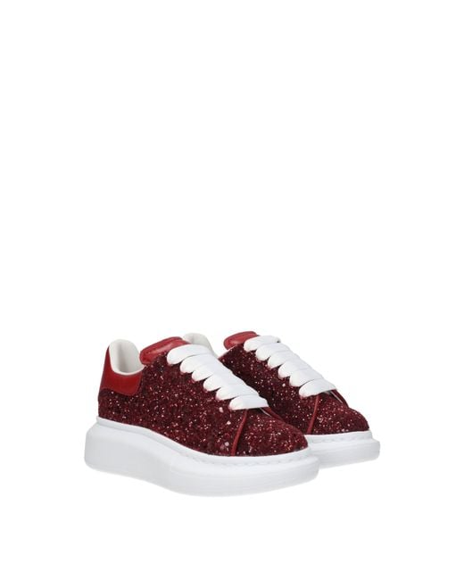 McQueen Red Idee Regalo Sneakers Kids Donna Glitter Rosso/Carnation