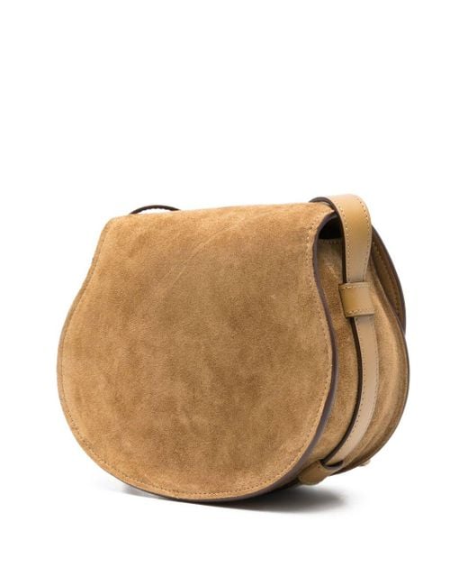 Chloé Marcie Kleine Lederen Crossbody Tas in het Natural